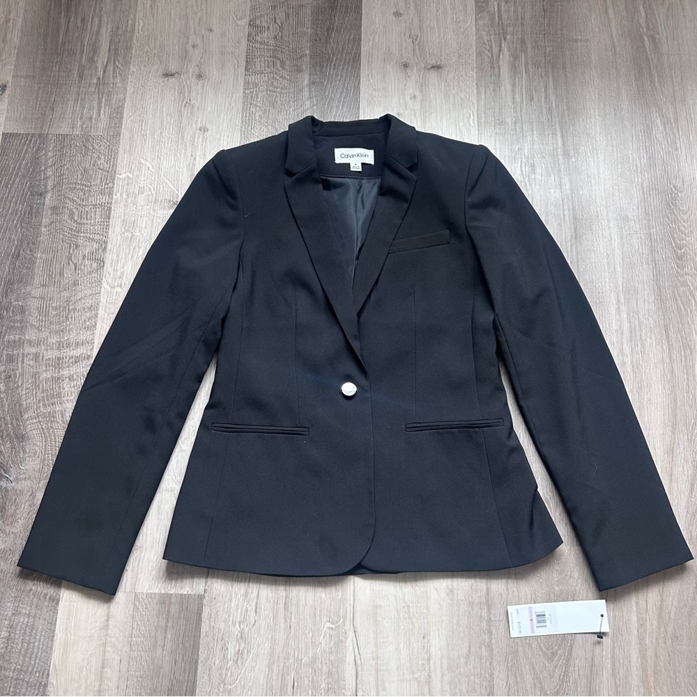 NWT Calvin Klein Women's Black Suit Jacket